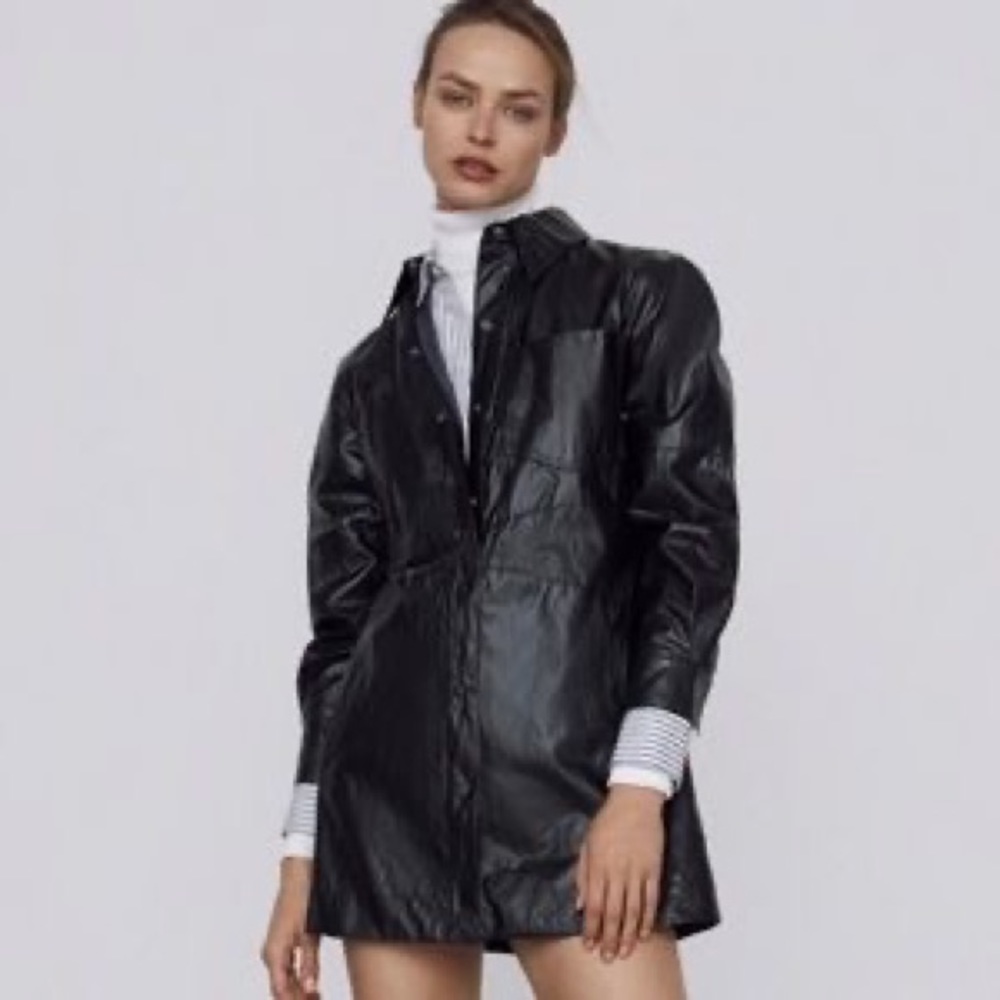 NWT Zara faux leather dress